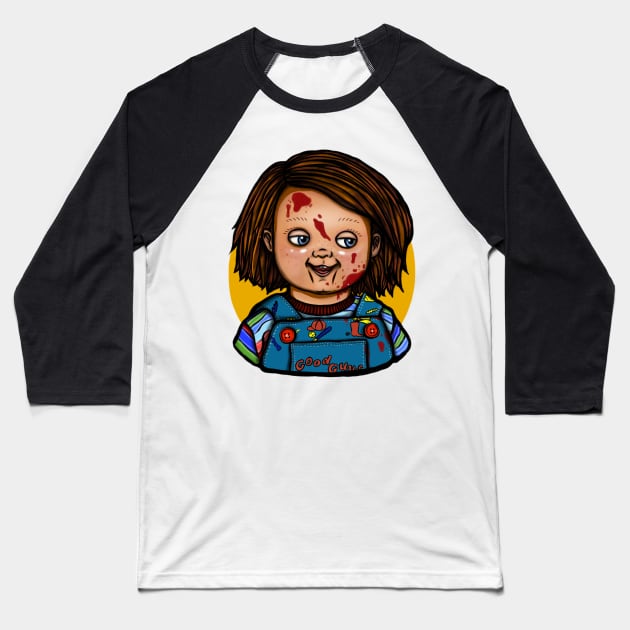 Good guy Chucky Baseball T-Shirt by HeichousArt